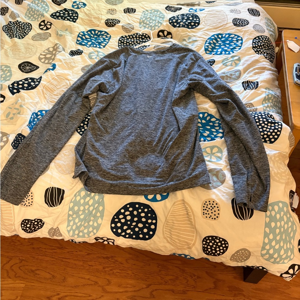 90 Degree By Reflex Heathered Gray Long Sleeve Top